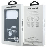 Karl Lagerfeld iPhone 17 Pro/iPhone 18 Pro Kuori Karl & Choupette Sketch Musta