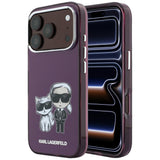 Karl Lagerfeld iPhone 17 Pro/iPhone 18 Pro Kuori Karl & Choupette Sketch Burgundy