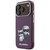 Karl Lagerfeld iPhone 17 Pro/iPhone 18 Pro Kuori Karl & Choupette Sketch Burgundy