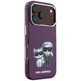 Karl Lagerfeld iPhone 17 Pro/iPhone 18 Pro Kuori Karl & Choupette Sketch Burgundy