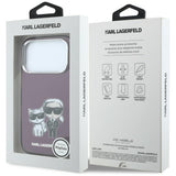 Karl Lagerfeld iPhone 17 Pro/iPhone 18 Pro Kuori Karl & Choupette Sketch Burgundy