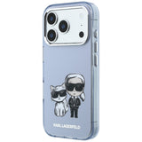 Karl Lagerfeld iPhone 17 Pro/iPhone 18 Pro Kuori Karl & Choupette Sketch Sininen