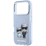 Karl Lagerfeld iPhone 17 Pro/iPhone 18 Pro Kuori Karl & Choupette Sketch Sininen