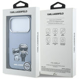 Karl Lagerfeld iPhone 17 Pro/iPhone 18 Pro Kuori Karl & Choupette Sketch Sininen
