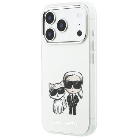 Karl Lagerfeld iPhone 17 Pro/iPhone 18 Pro Kuori Karl & Choupette Sketch Beige