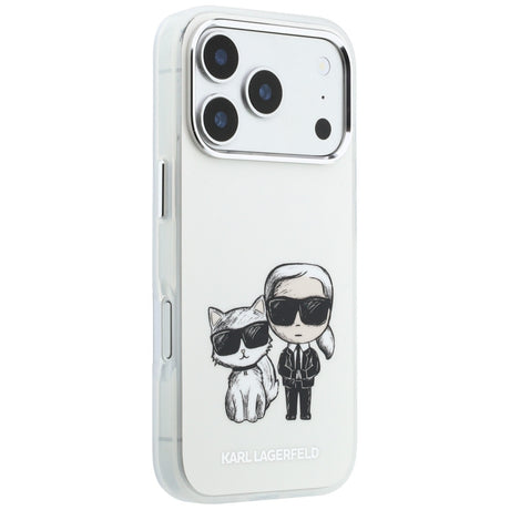 Karl Lagerfeld iPhone 17 Pro/iPhone 18 Pro Kuori Karl & Choupette Sketch Beige