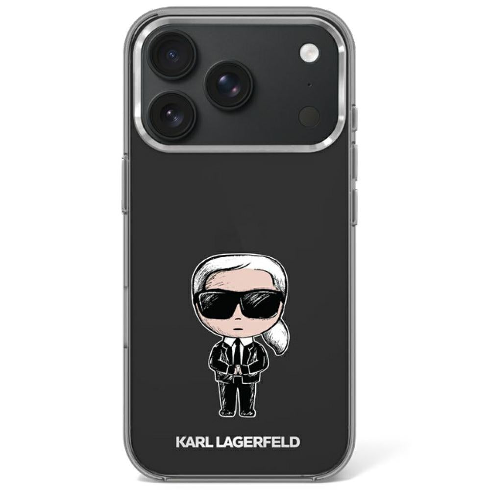 Karl Lagerfeld iPhone 17 Pro/iPhone 18 Pro Kuori Ikonik Sketch Musta