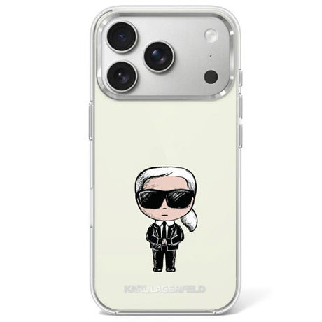Karl Lagerfeld iPhone 17 Pro/iPhone 18 Pro Kuori Ikonik Sketch Beige