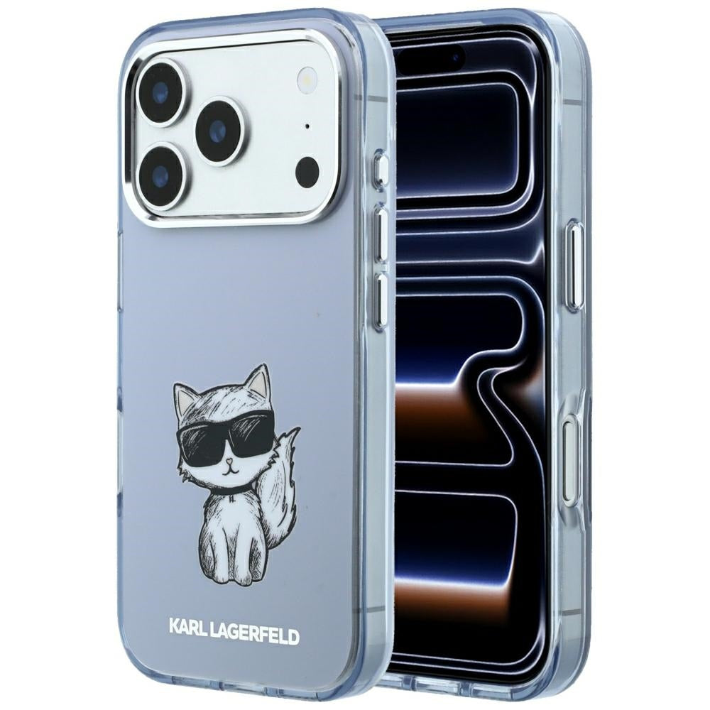 Karl Lagerfeld iPhone 17 Pro Max/iPhone 18 Pro Max Kuori Choupette Sketch Sininen