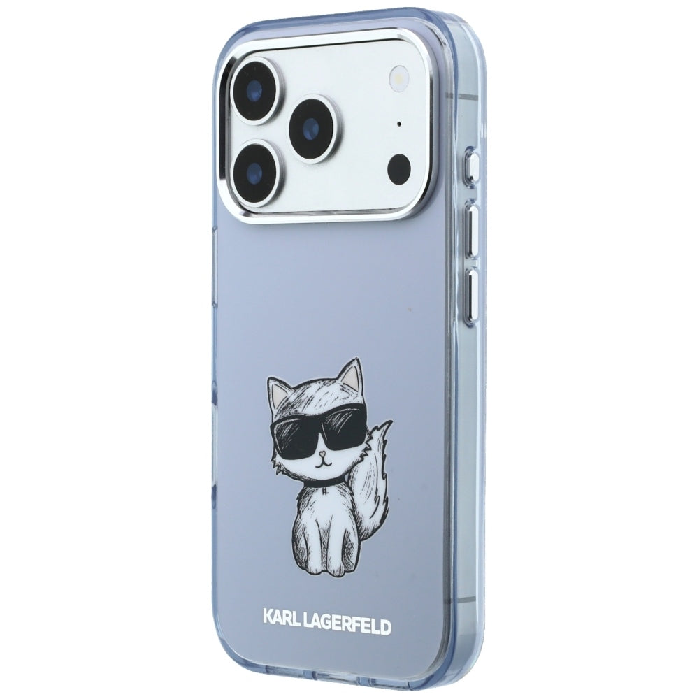 Karl Lagerfeld iPhone 17 Pro Max/iPhone 18 Pro Max Kuori Choupette Sketch Sininen