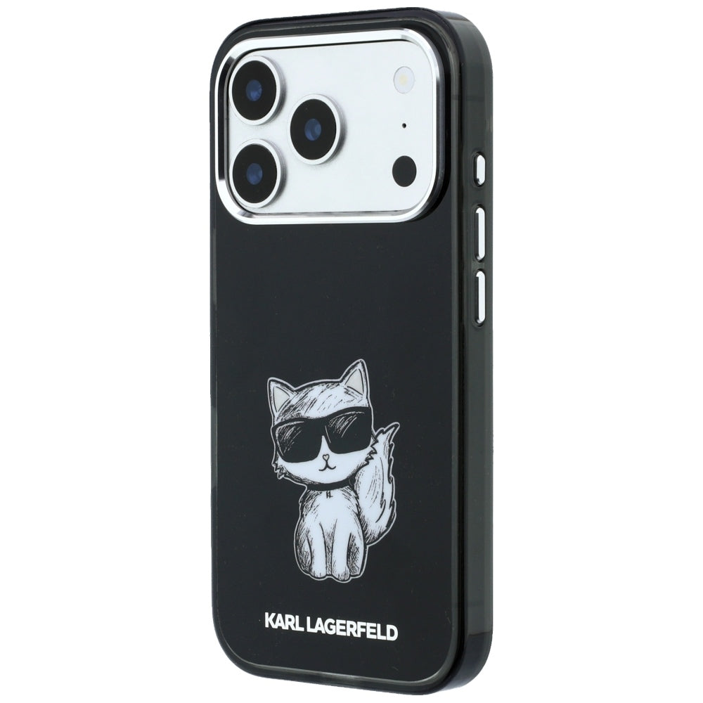 Karl Lagerfeld iPhone 17 Pro/iPhone 18 Pro Kuori Choupette Sketch Musta