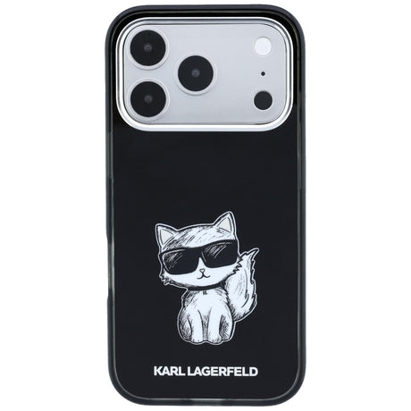 Karl Lagerfeld iPhone 17 Pro/iPhone 18 Pro Kuori Choupette Sketch Musta
