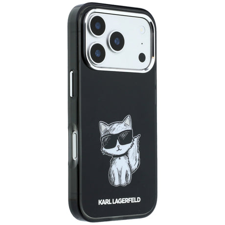 Karl Lagerfeld iPhone 17 Pro/iPhone 18 Pro Kuori Choupette Sketch Musta