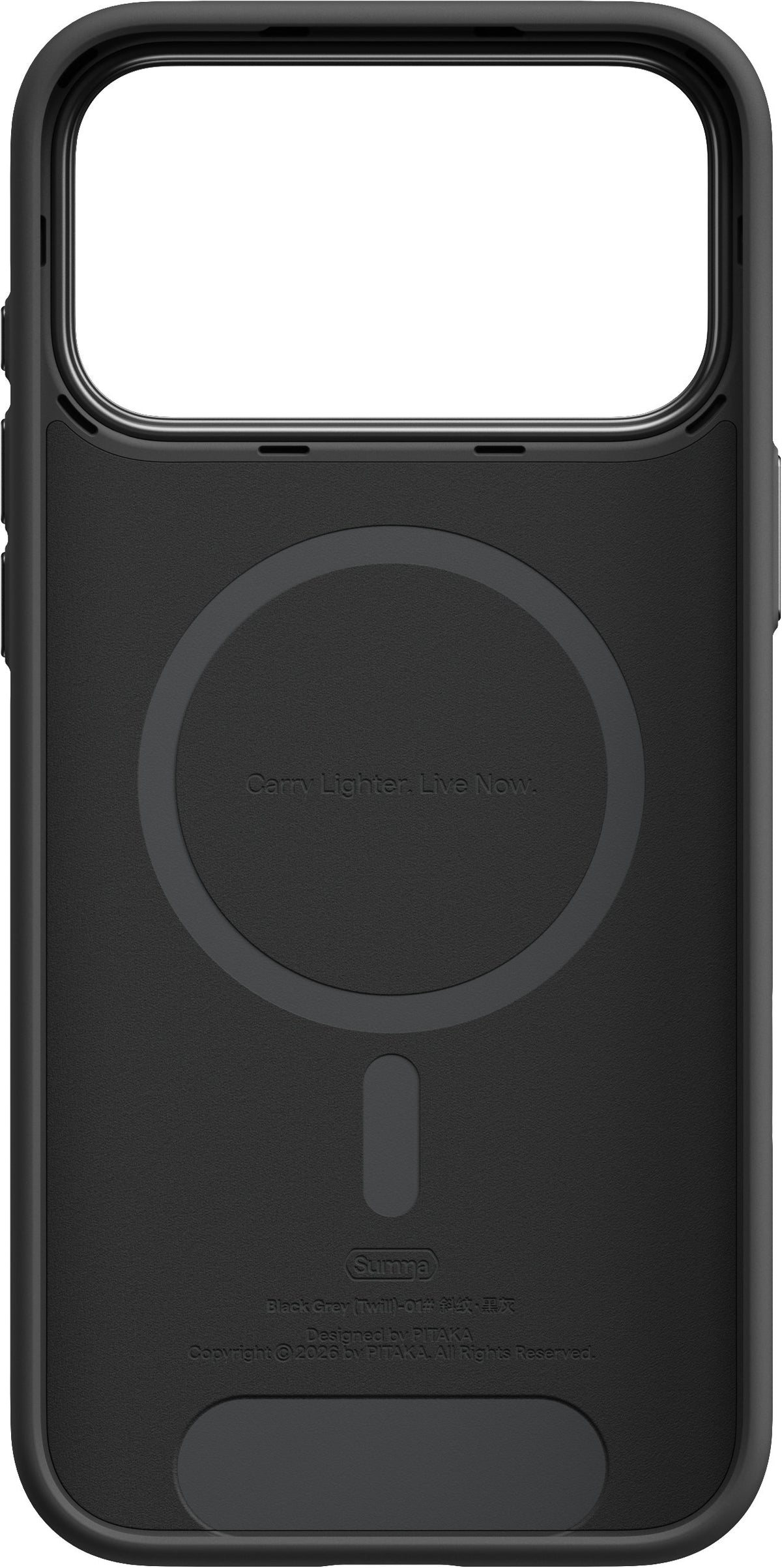 Pitaka iPhone 17 Pro Max/iPhone 18 Pro Max -kuori Summa MagSafe Black/Grey Twill
