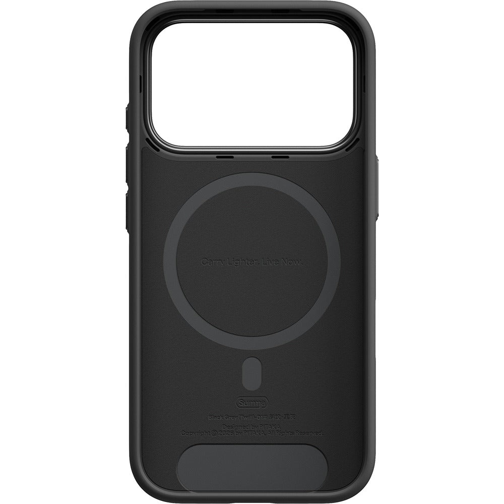 Pitaka iPhone 17 Pro/iPhone 18 Pro -kuori Summa MagSafe Black/Grey Twill