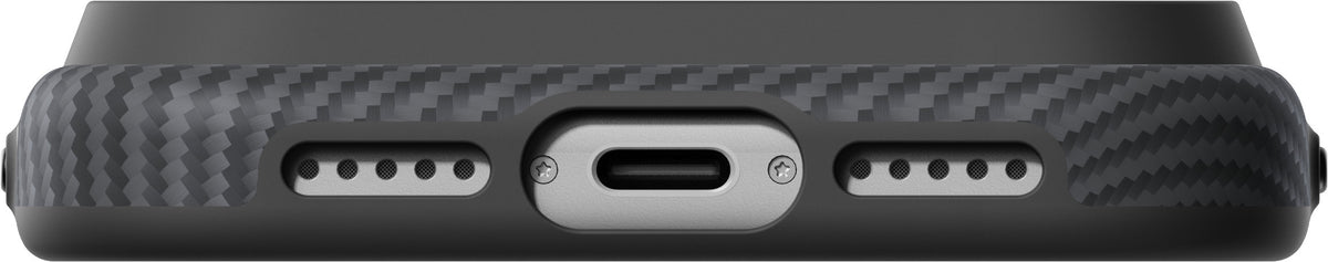 Pitaka iPhone 17 Pro/iPhone 18 Pro -kuori Summa MagSafe Black/Grey Twill