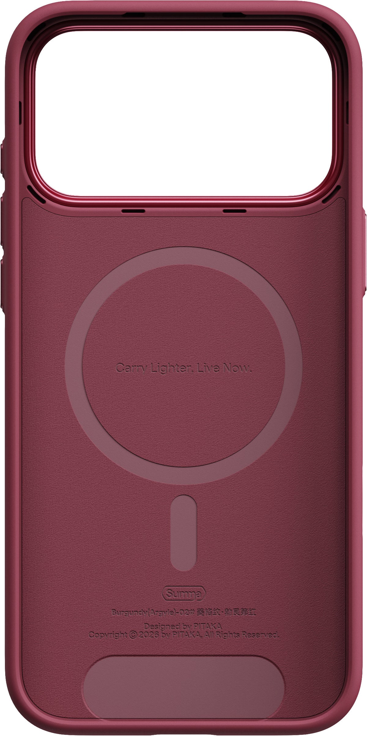 Pitaka iPhone 17 Pro Max/iPhone 18 Pro Max Kuori Summa MagSafe Argyle Burgundy