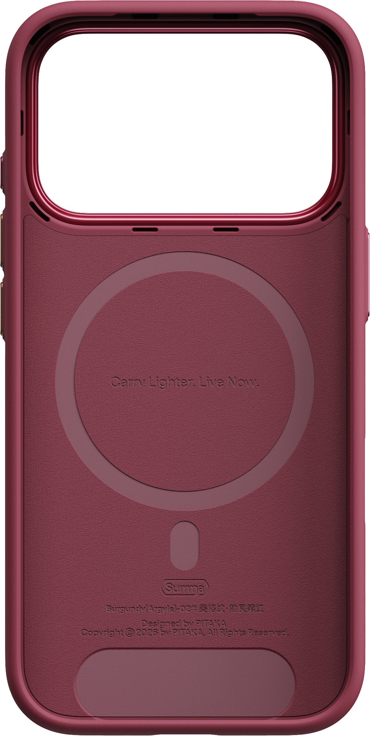 Pitaka iPhone 17 Pro/iPhone 18 Pro Kuori Summa MagSafe Argyle Burgundy