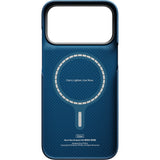 Pitaka iPhone 17 Pro Max/iPhone 18 Pro Max Kuori Edge MagSafe Argyle Abyss Blue