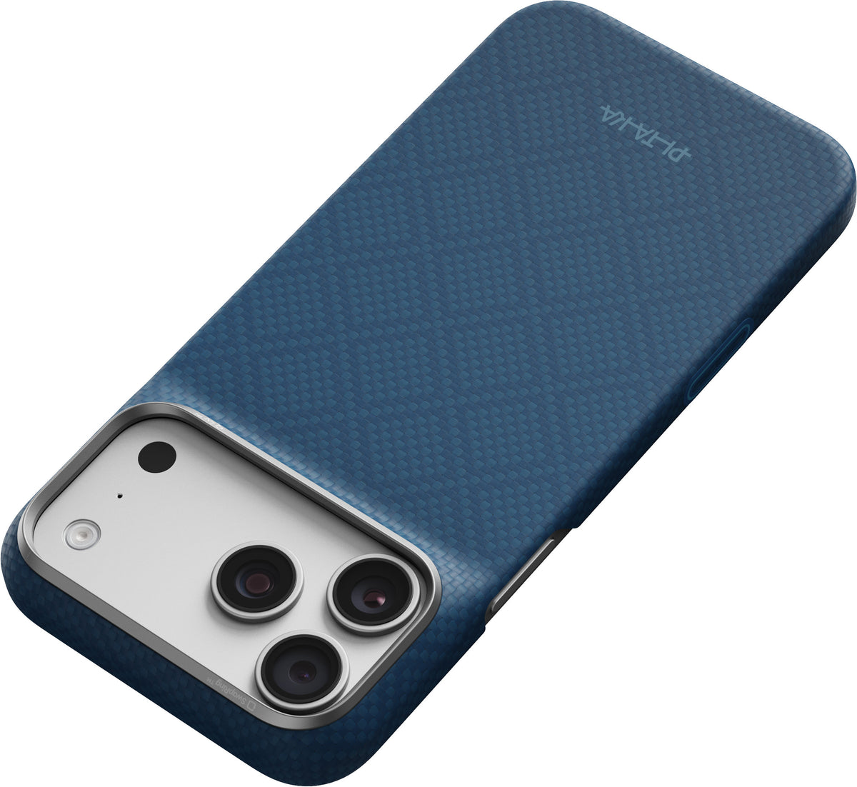 Pitaka iPhone 17 Pro Max/iPhone 18 Pro Max Kuori Edge MagSafe Argyle Abyss Blue