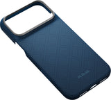 Pitaka iPhone 17 Pro Max/iPhone 18 Pro Max Kuori Edge MagSafe Argyle Abyss Blue