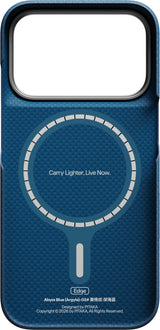 Pitaka iPhone 17 Pro/iPhone 18 Pro Kuori Edge MagSafe Argyle Abyss Blue