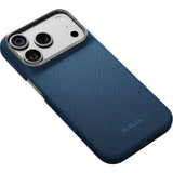 Pitaka iPhone 17 Pro/iPhone 18 Pro Kuori Edge MagSafe Argyle Abyss Blue