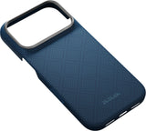 Pitaka iPhone 17 Pro/iPhone 18 Pro Kuori Edge MagSafe Argyle Abyss Blue