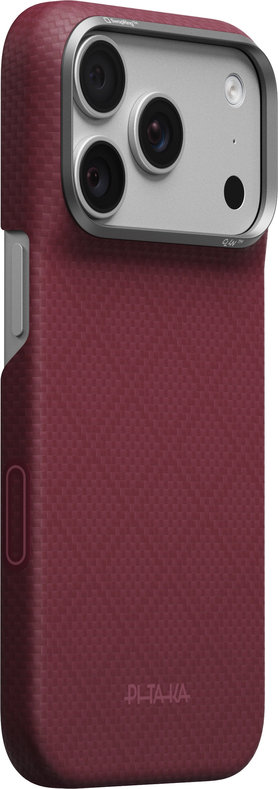 Pitaka iPhone 17 Pro/iPhone 18 Pro Kuori Edge MagSafe Argyle Burgundy