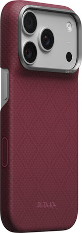 Pitaka iPhone 17 Pro/iPhone 18 Pro Kuori Edge MagSafe Argyle Burgundy