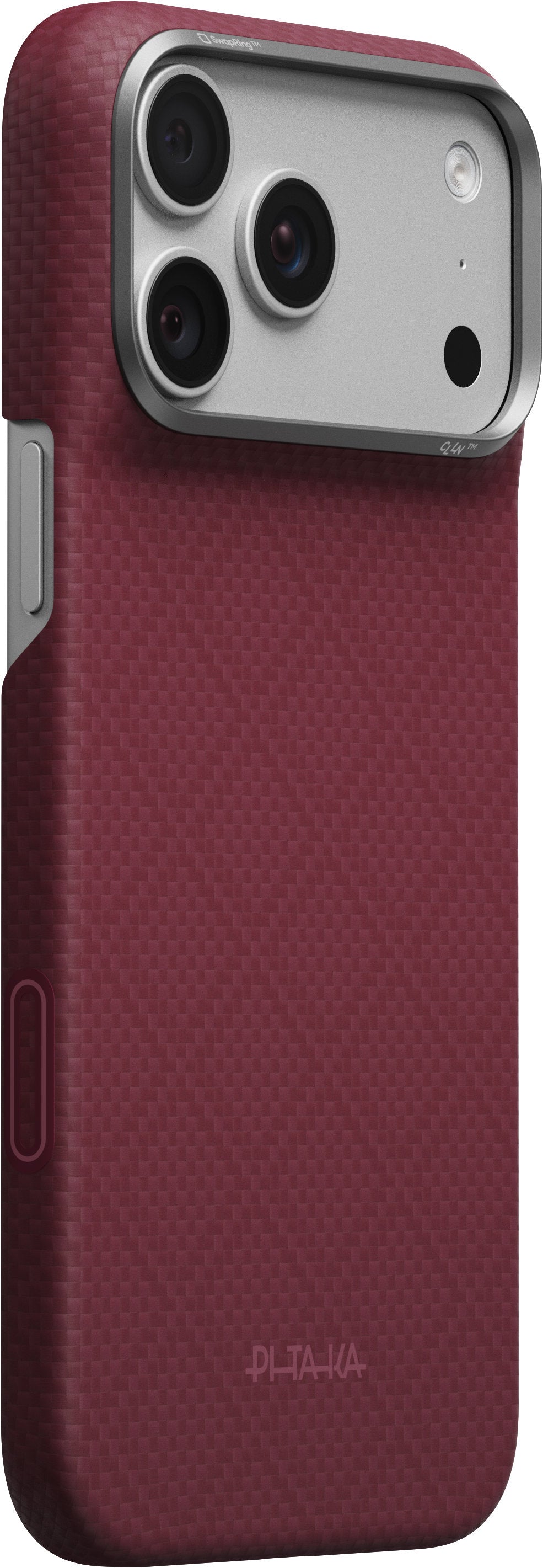 Pitaka iPhone 17 Pro Max/iPhone 18 Pro Max Kuori Edge MagSafe Argyle Burgundy