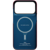 Pitaka iPhone 17 Pro Max/iPhone 18 Pro Max Kuori Edge MagSafe Argyle Burgundy