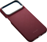 Pitaka iPhone 17 Pro Max/iPhone 18 Pro Max Kuori Edge MagSafe Argyle Burgundy