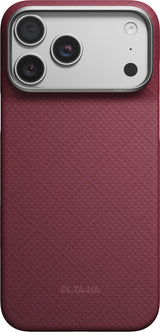 Pitaka iPhone 17 Pro Max/iPhone 18 Pro Max Kuori Edge MagSafe Argyle Burgundy