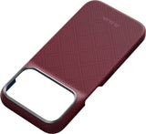 Pitaka iPhone 17 Pro/iPhone 18 Pro Kuori Edge MagSafe Argyle Burgundy