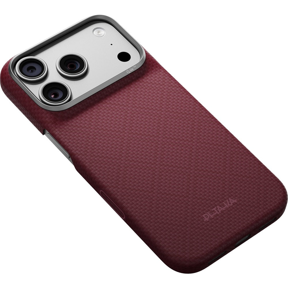 Pitaka iPhone 17 Pro/iPhone 18 Pro Kuori Edge MagSafe Argyle Burgundy
