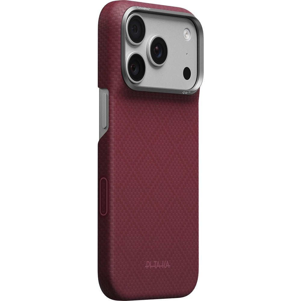 Pitaka iPhone 17 Pro/iPhone 18 Pro Kuori Edge MagSafe Argyle Burgundy