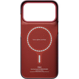 Pitaka iPhone 17 Pro Max/iPhone 18 Pro Max Kuori Edge MagSafe Argyle Blue's Red