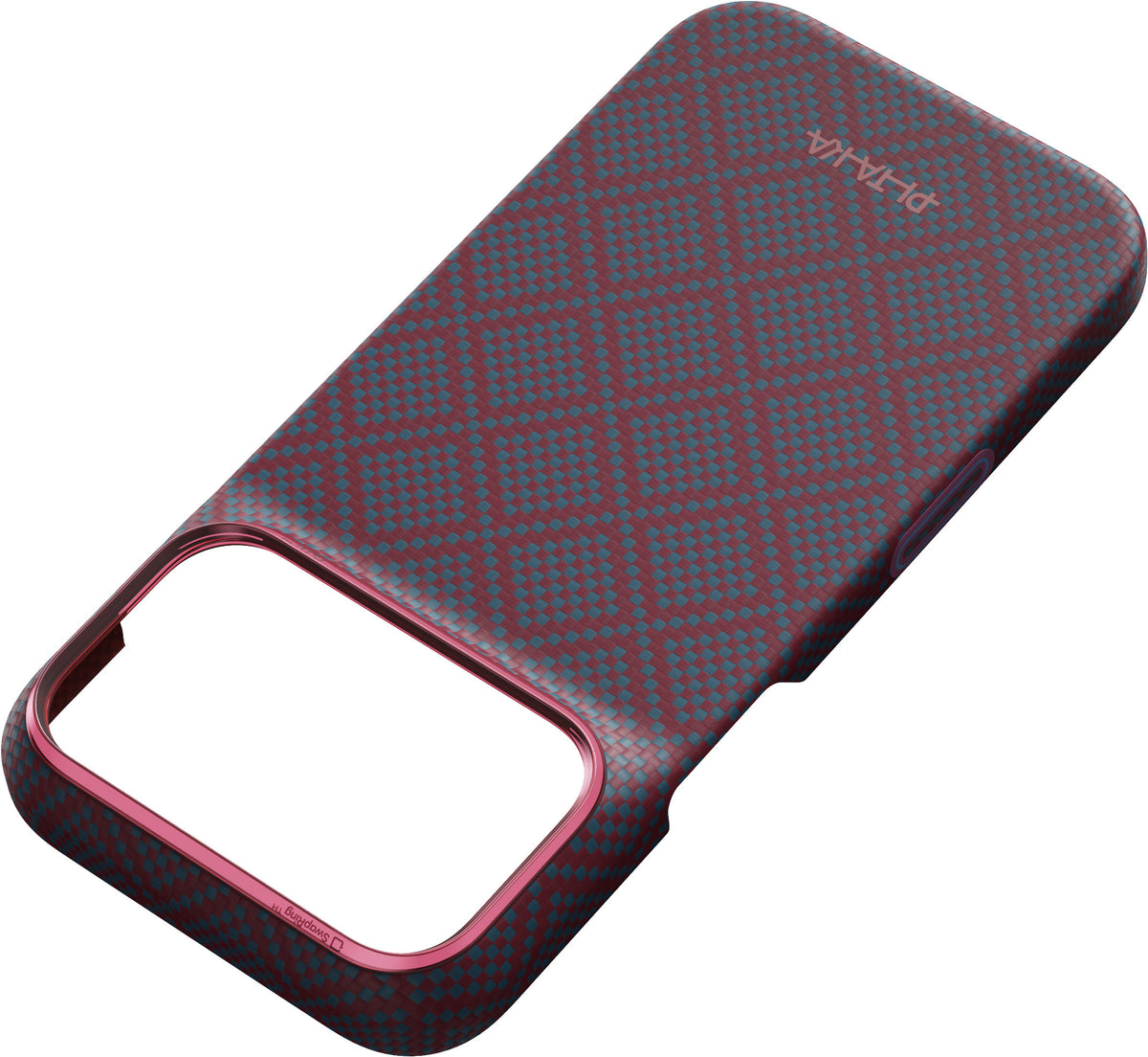 Pitaka iPhone 17 Pro/iPhone 18 Pro Kuori Edge MagSafe Argyle Blue's Red