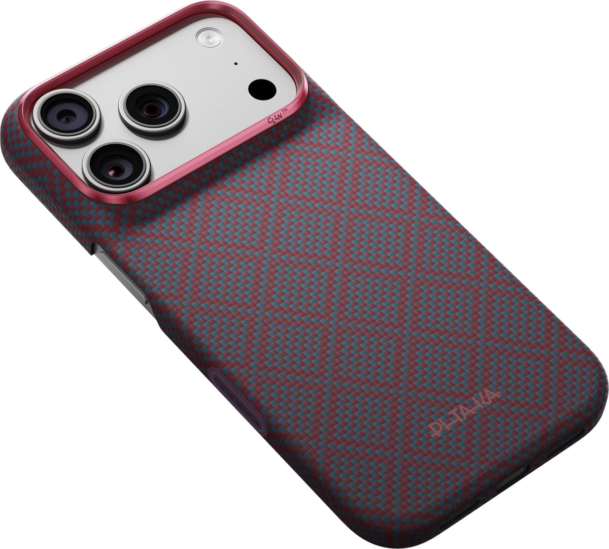 Pitaka iPhone 17 Pro/iPhone 18 Pro Kuori Edge MagSafe Argyle Blue's Red