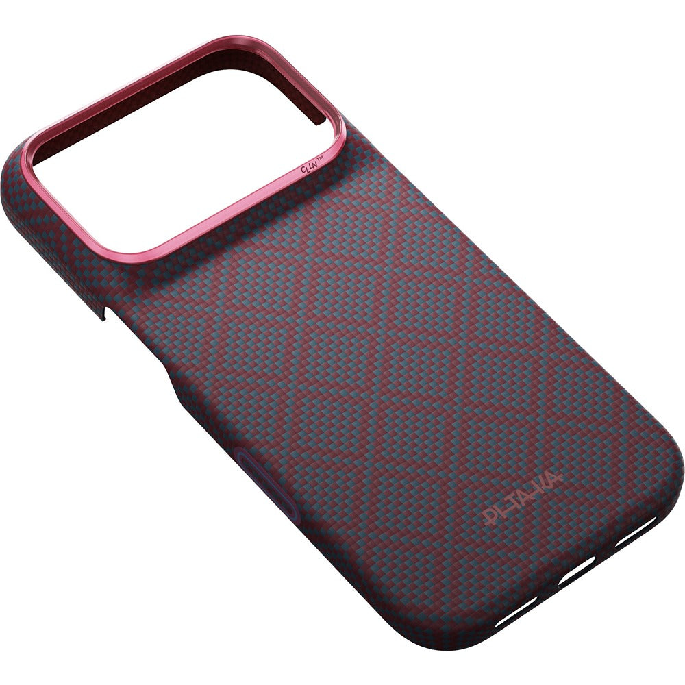 Pitaka iPhone 17 Pro/iPhone 18 Pro Kuori Edge MagSafe Argyle Blue's Red