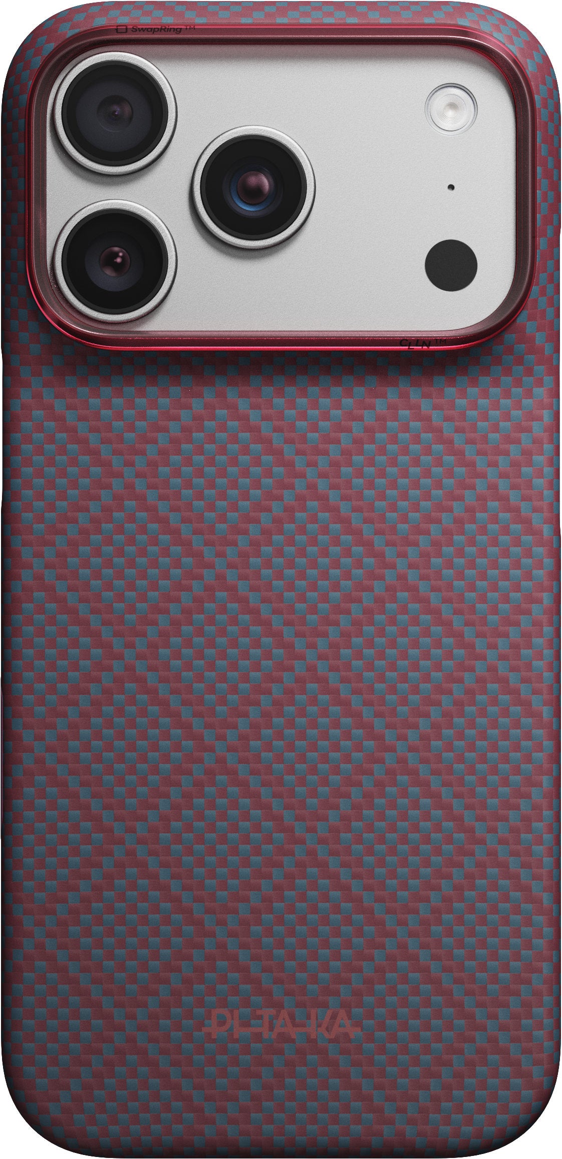 Pitaka iPhone 17 Pro/iPhone 18 Pro Kuori Edge MagSafe Argyle Blue's Red