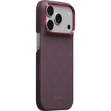 Pitaka iPhone 17 Pro/iPhone 18 Pro Kuori Edge MagSafe Argyle Blue's Red