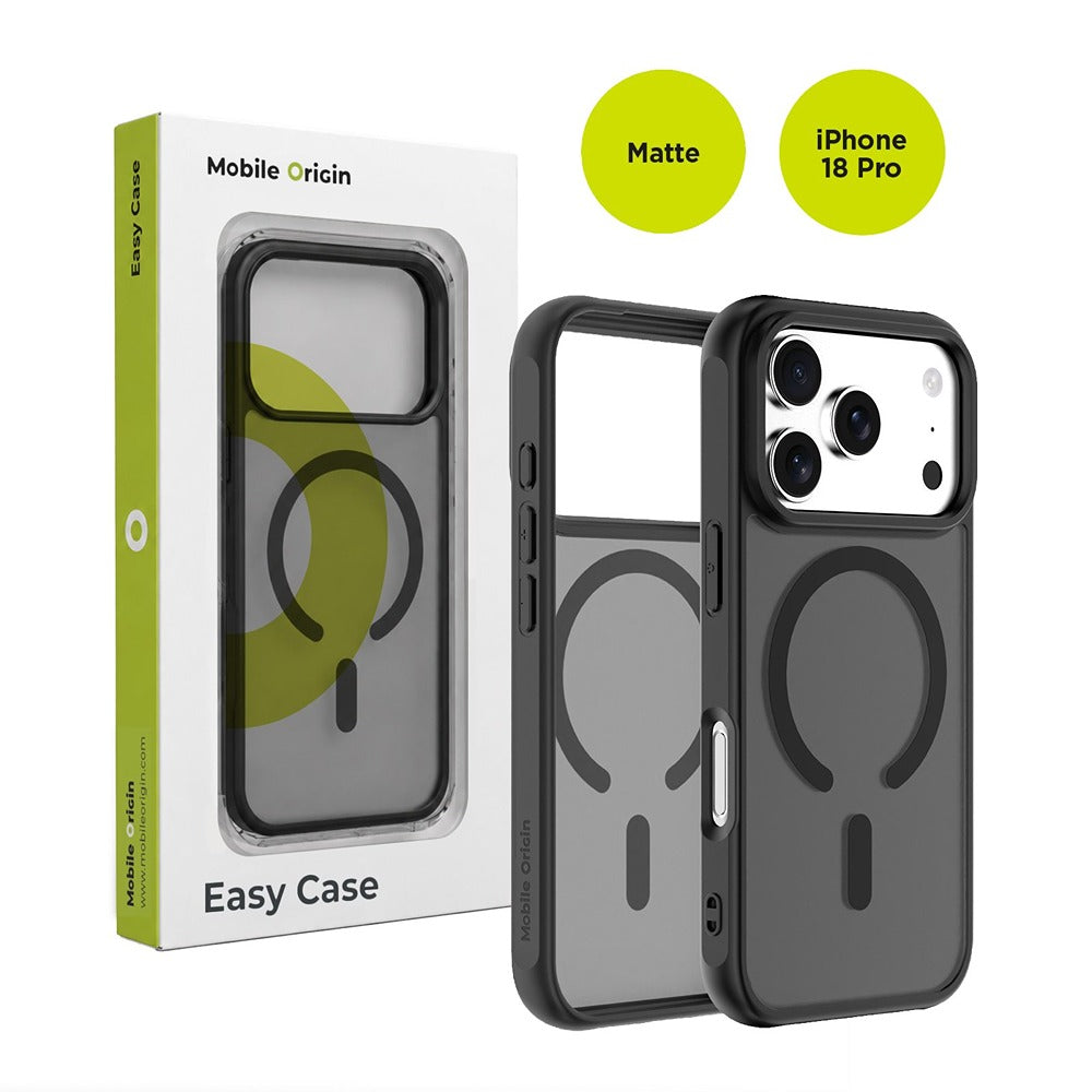 Mobile Origin iPhone 18 Pro Kuori Easy Case MagSafe Musta