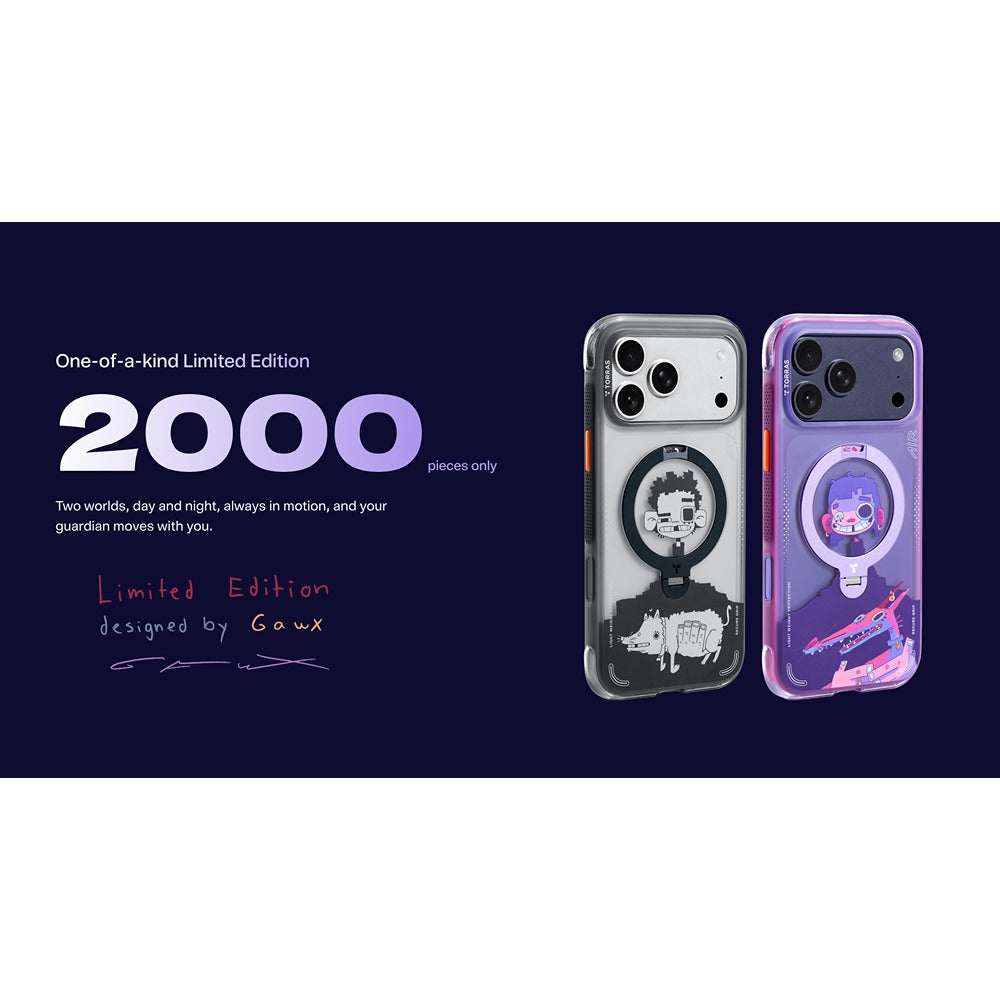Torras iPhone 17 Pro Kuori Ostand Q3 Air Gawx Neon Night Muse