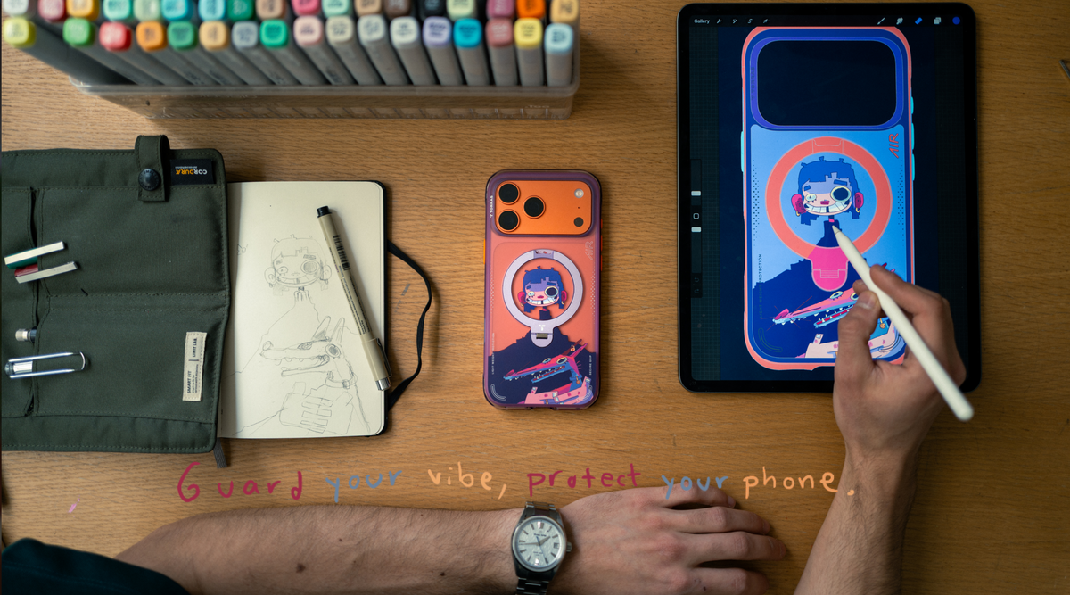 Torras iPhone 17 Pro Kuori Ostand Q3 Air Gawx Neon Night Muse