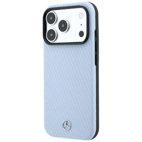 Mercedes Benz iPhone 17 Pro/iPhone 18 Pro Kuori nahkainen puukuosi Sininen