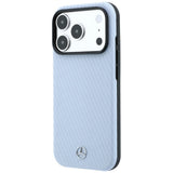 Mercedes Benz iPhone 17 Pro Max/iPhone 18 Pro Max Kuori Nahkainen puuefekti Sininen