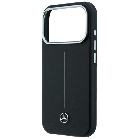 Mercedes Benz iPhone 17 Pro Max/iPhone 18 Pro Max Kuori Leather Iconic Line Musta