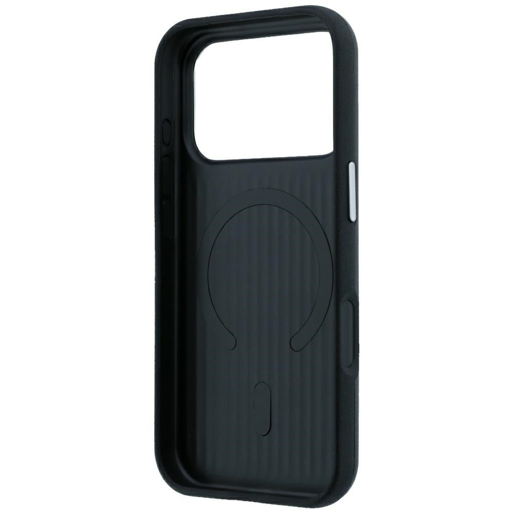 Mercedes Benz iPhone 17 Pro Max/iPhone 18 Pro Max Kuori Leather Iconic Line Musta